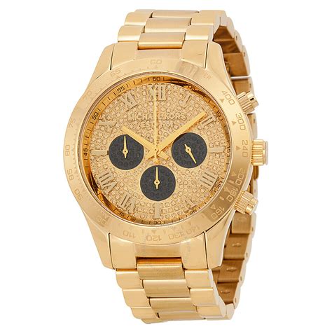 michael kors layton glitz chronograph watch|Layton Pavé Gold.